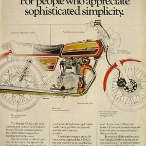 1976 yamaha XS360 advert