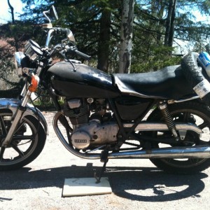My first Motorcycle, May 15 2011, in the state I received it in.