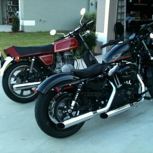 My 1977 Yamaha XS400 and 2010 Harley Sportster 48