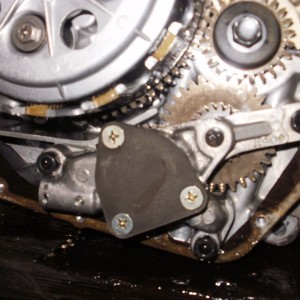 front of clutch