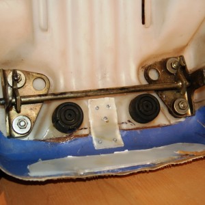 Interior view - note reinforcing strap added to insert on center line