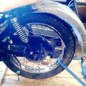 This style rear fender provides good dirt road coverage while providing plenty of clearance.