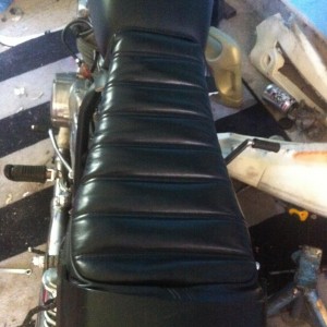 The seat almost finished and in place, just a couple of things to fix and its done!