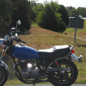 1980 xs400 @Chisolm Trail historical marker on Hwy 9, Norman, OK