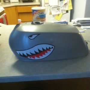 painted fuel tank