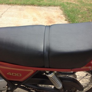 reupholstered seat with marine grade vinyl