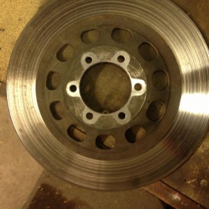 Brake disc before grinder