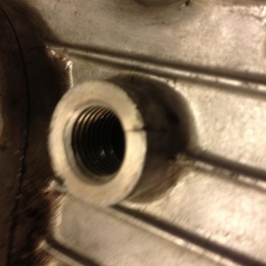 You see that crack along the oil drain plug-hole ?