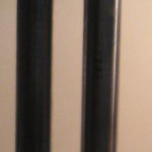 fork tube lengths, 1977D on left 1981 speacial on right 1 1/8" longer.
