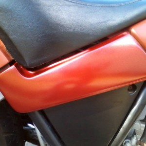 painted side covers.. red metallic