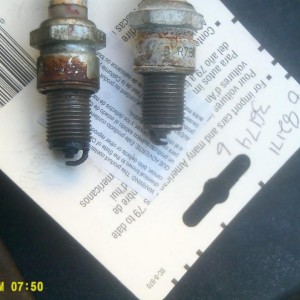 Spark plugs with a white background