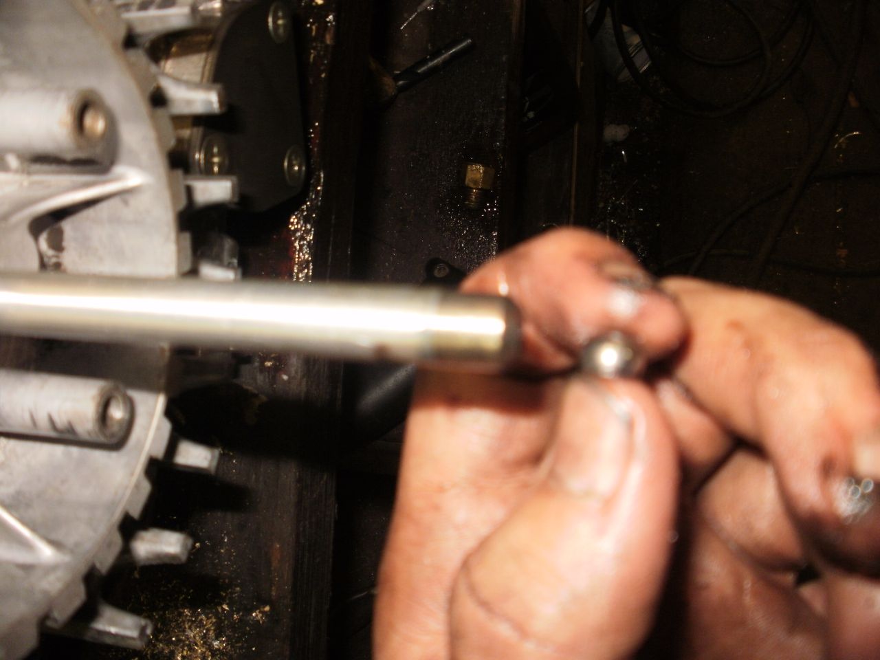 clutch bearing, which is propelled by the...