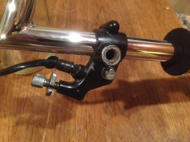 clutch lever (yet to be removed off handle bars)