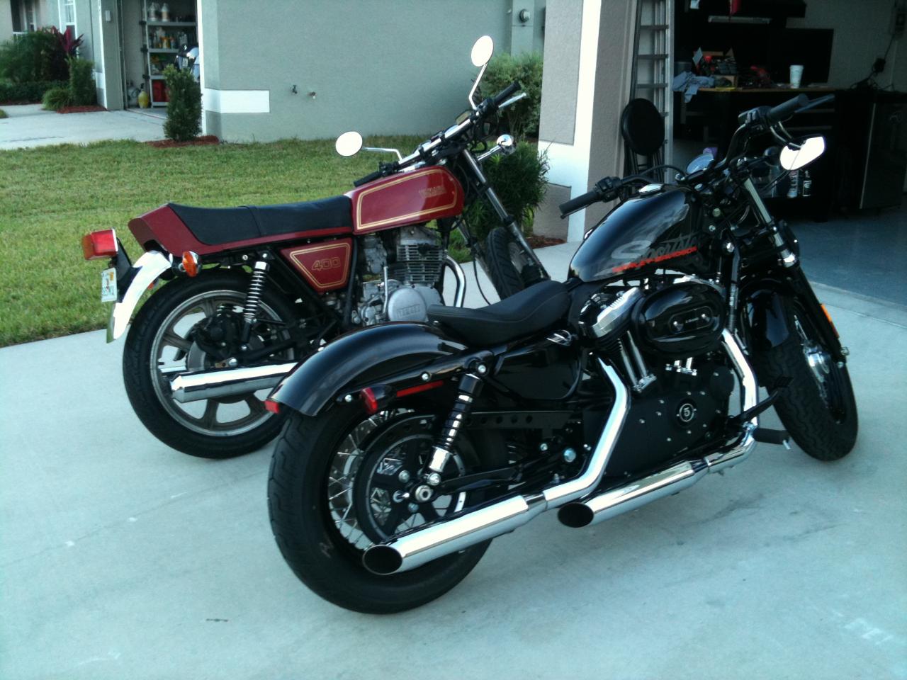 My 1977 Yamaha XS400 and 2010 Harley Sportster 48