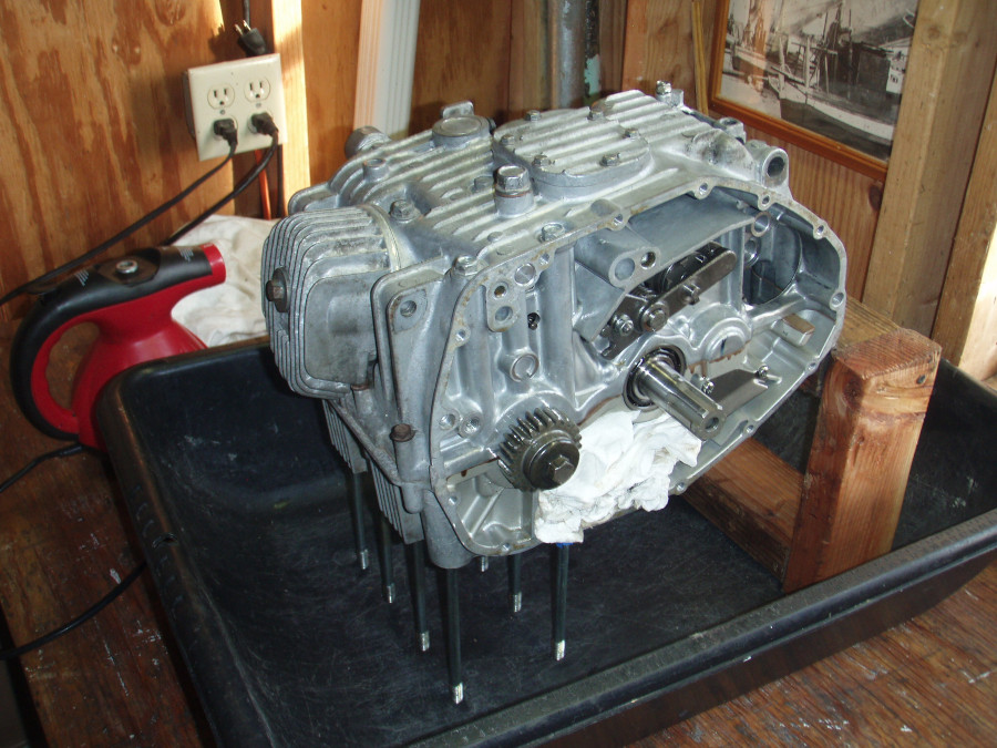 Engine ready for paint 2.JPG