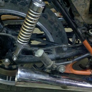 rear disc setup of parts bike