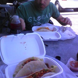 Some amazing roadside tacos, if inside a gasstation convenience store is considered roadside....