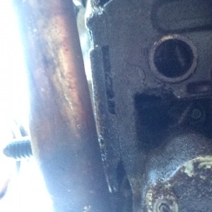 This is another angle of the hole... that's the shifter sticking out.